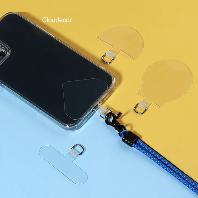 Universal Clear Heart Transparent Patch Gasket For Mobile Phone Strap Accessories Manufacturer Connection Pad TPU Back Card