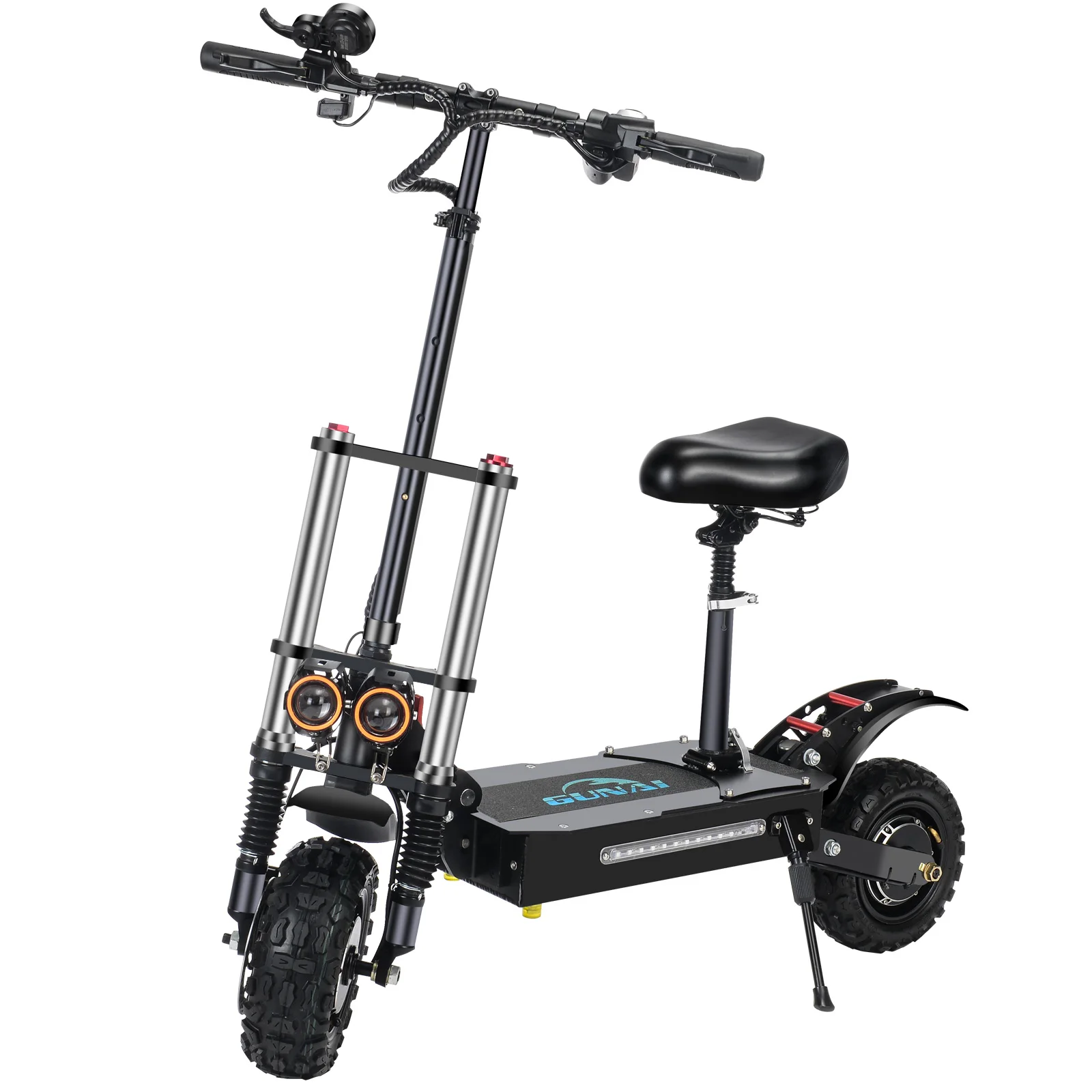 

EU warehouse 5600w 60V 33Ah Battery 11inch 85km/h Double Suspension electric Scooter with Seat