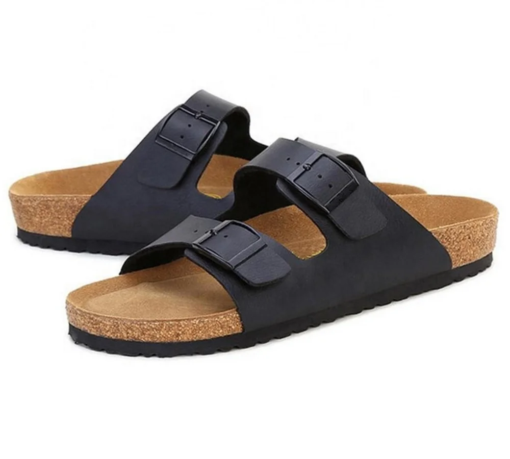 

Wholesale Prime Quality Two Straps Women Cork Leather Sandals