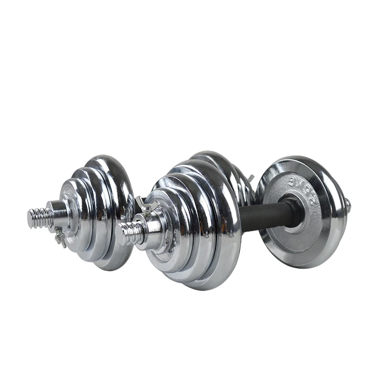 Factory Supply Custom 20kg Chromed Adjustable Dumbbell Cast Iron Free Weights For Sale Buy