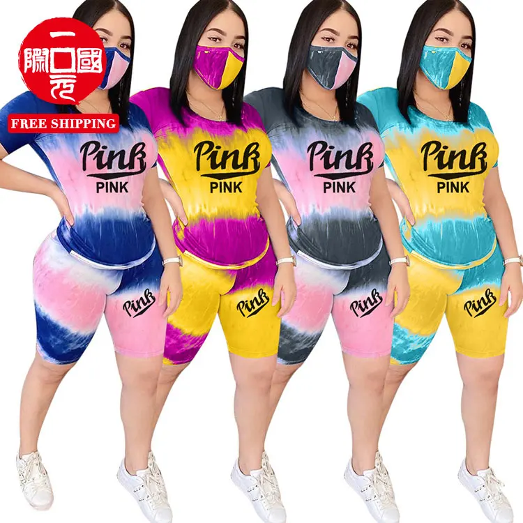 

European and American fashion outfit gradient tie-dye sports trend suit two-piece suit women's suits