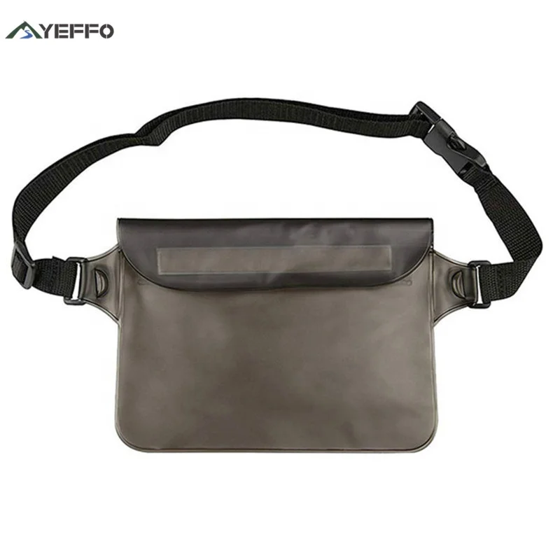 

YEFFO Custom Print Waterproof Clear Transparent PVC Fanny Pack Beach Waist Bag