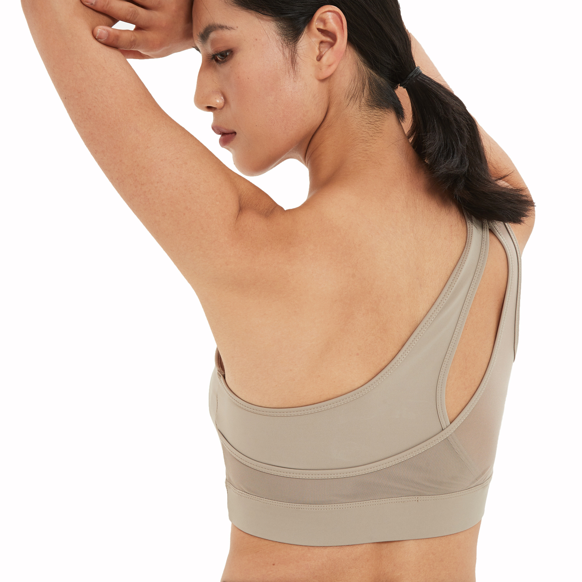 

Best Quality Padded One-Shoulder Sports Bra Top Fitness Gym Wear Womens Sports Bra, As picture