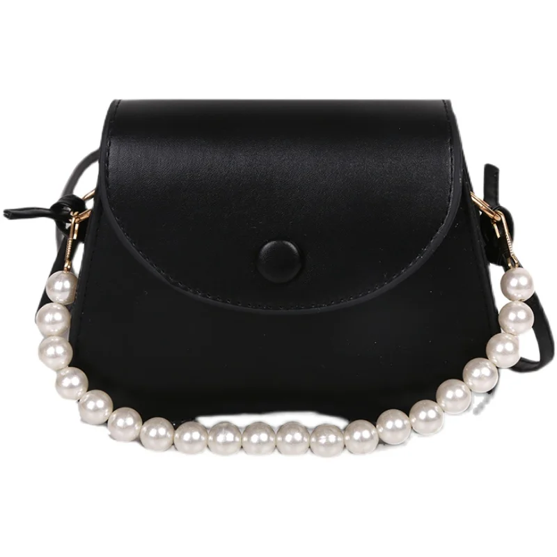 

2021 Amazon new bag vegan leather woman shoulder bag looks good and cheap pearl chain woman messenger bag