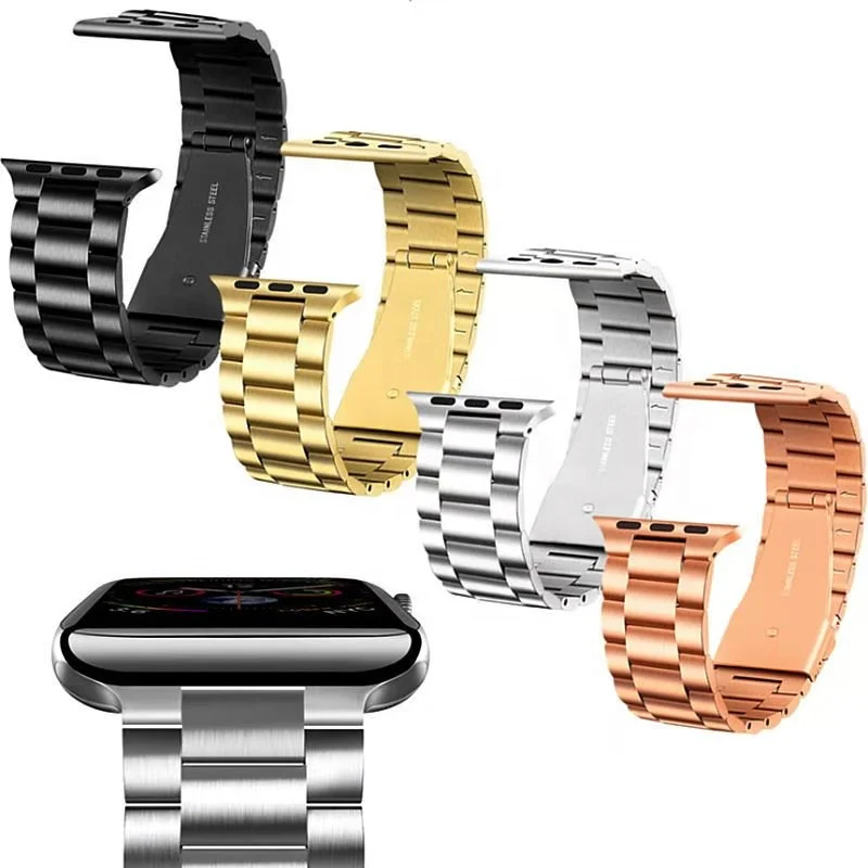 

BOORUI luxury Stainless Steel Watch Bands for apple watch series 6 band link bracelet metal Strap for iwatch, Silver,black,rose gold,gold,rose pink,silver black,silver gold, etc.