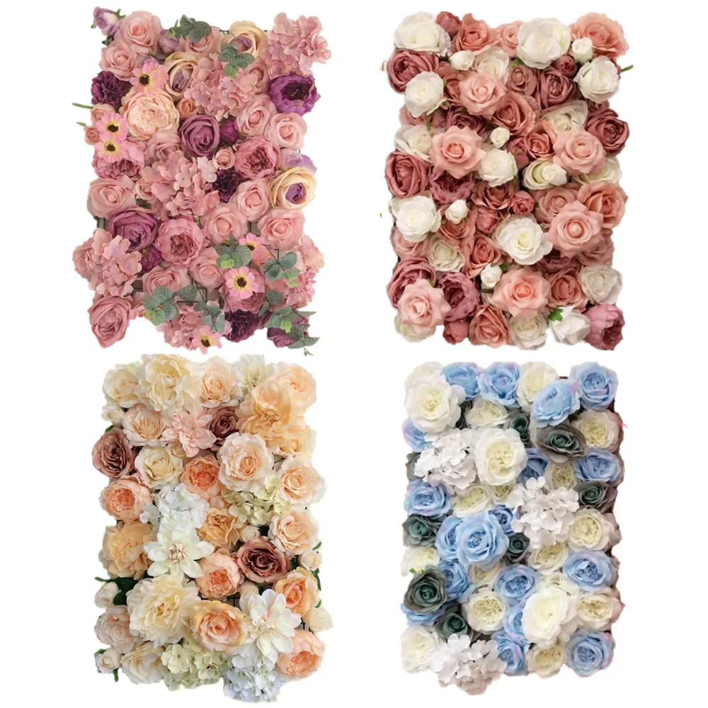 

Factory direct artificial Flower wall panel/Wedding decoration backdrop Flower Wall, White (customizable)