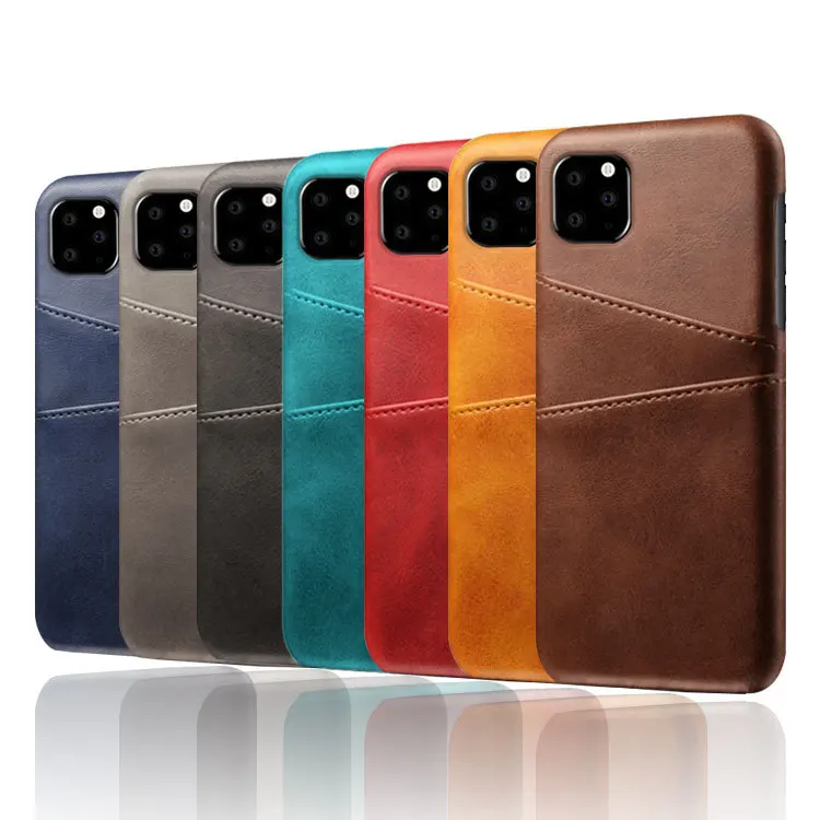 For iPhone 11 Pro Max Vintage Calf Pattern Card Slot Leather Phone Case For iPhone 11 Pro 2019 PU Wallet Back Cover Case