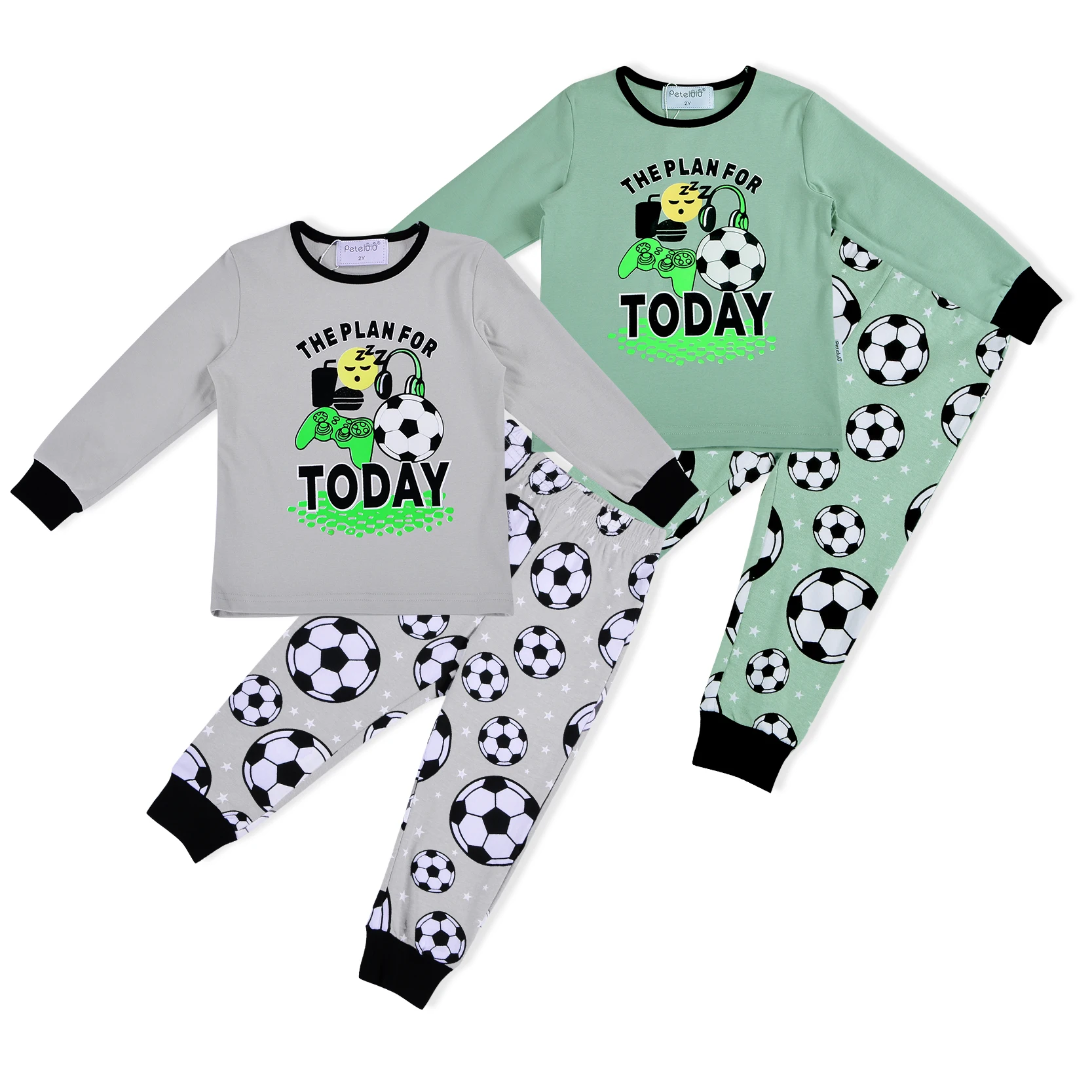 

Petelulu Hot Sell Children Pajamas Set Cartoon Wholesale Child Pajamas Sleepwear