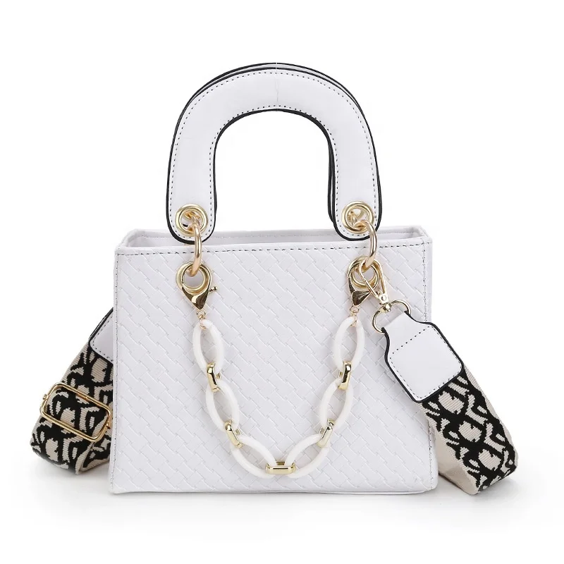 

20201 Summer Small Bags PU Leather Solid Color Purses Print Shoulder Girl Message Bag Handbags for Women Cross-body Bag