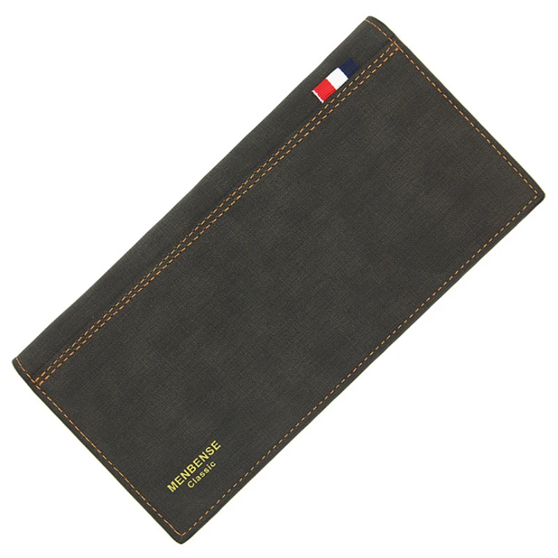

Vintage Man Male Slim Pu Leather Bifold Business Long Card Coin Purse Cartera Hombre Wallet