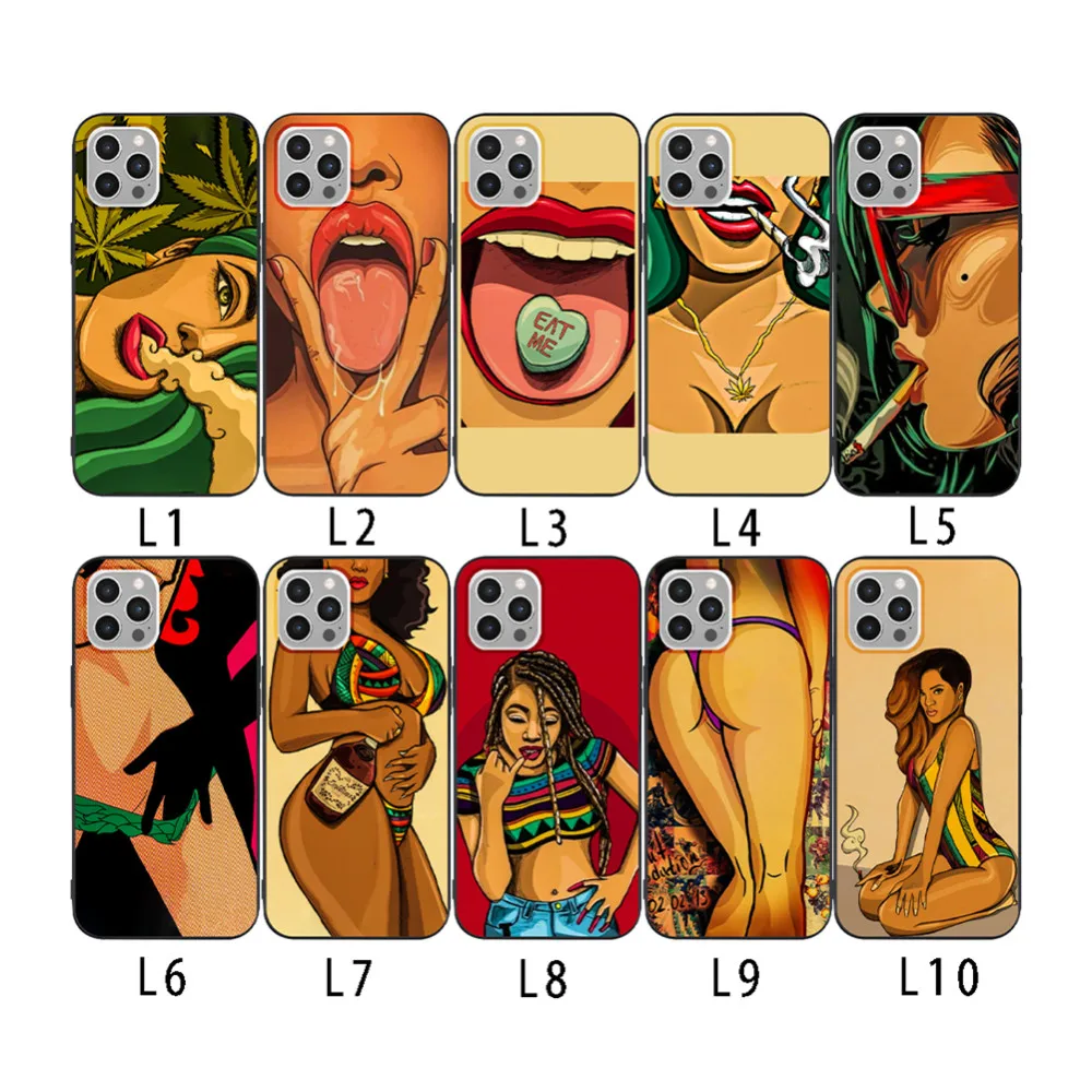 

Melanin bad girl women Soft TPU cell Phone Case For iPhone 13 pro max, Picture