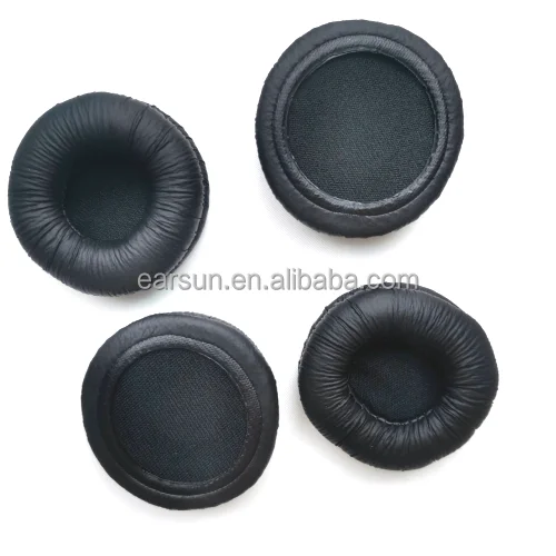 

Free Shipping Replacement 45MM 50MM 55MM Headphone Ear Pads Cushions with Frog Leather for Most Round Shape Headsets, Black