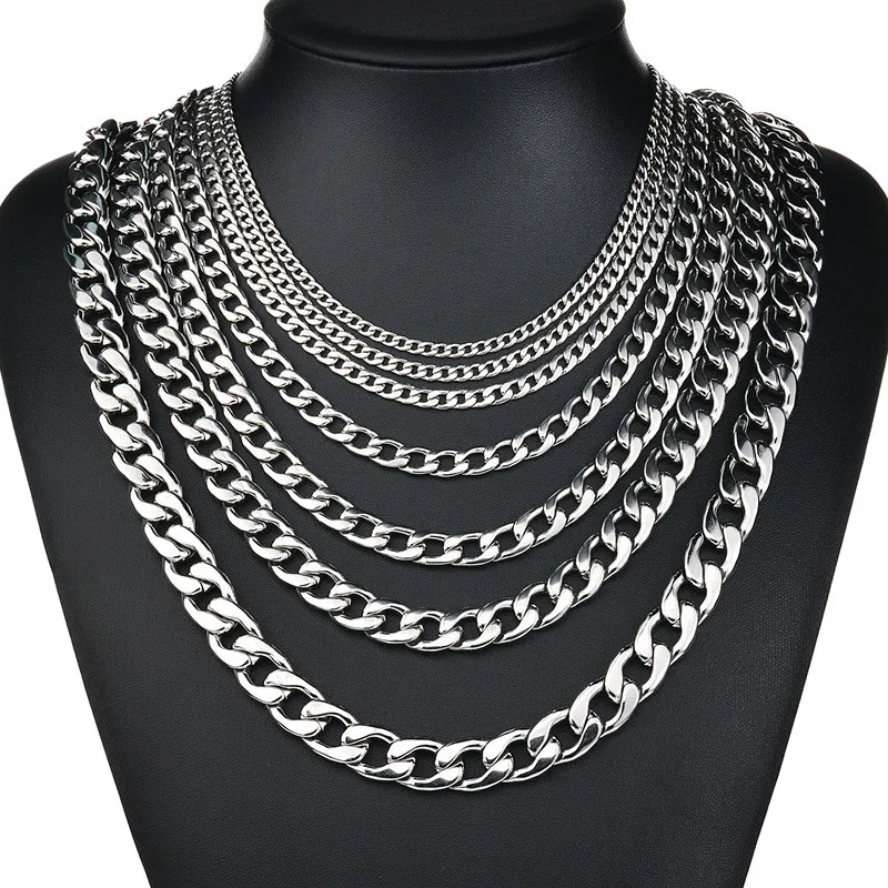 

Stainless steel designer Necklace Men women Titanium Chains man luxury chains Necklaces Chain Punk Wholesale Jewelry