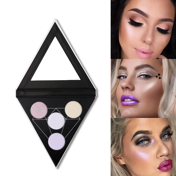 

Holographic Eye Face Trimming Pigment Glow Highlight Makeup 4 Colors Shimmer Eyeshadow Palette