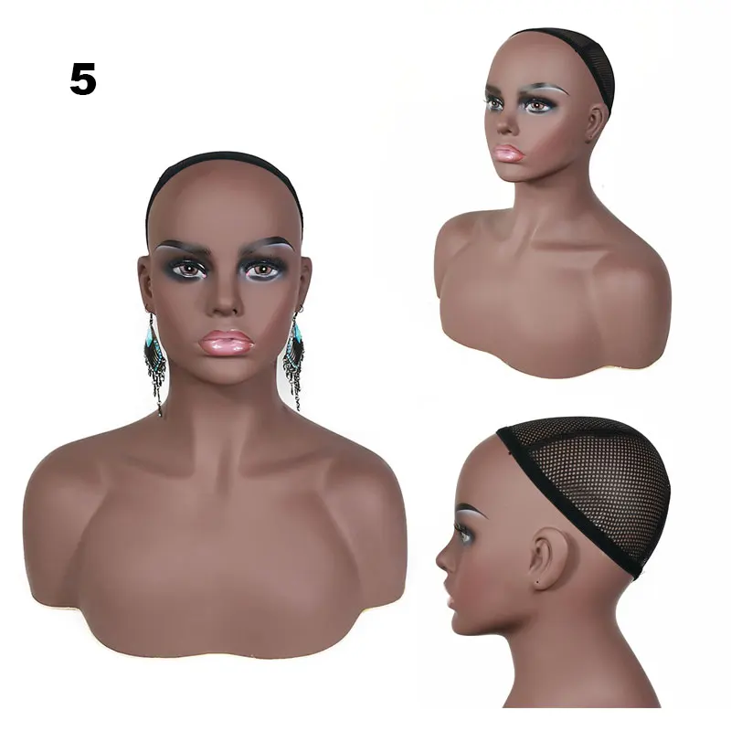 
PVC Female Mannequin Head With Shoulders For Wig Display Jewellery Women mannequin heads With Shoulder Wholesale 