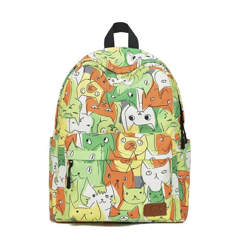 

Waterproof comfortable large capacity canvas school bag travel back pack with cartoon pattern
