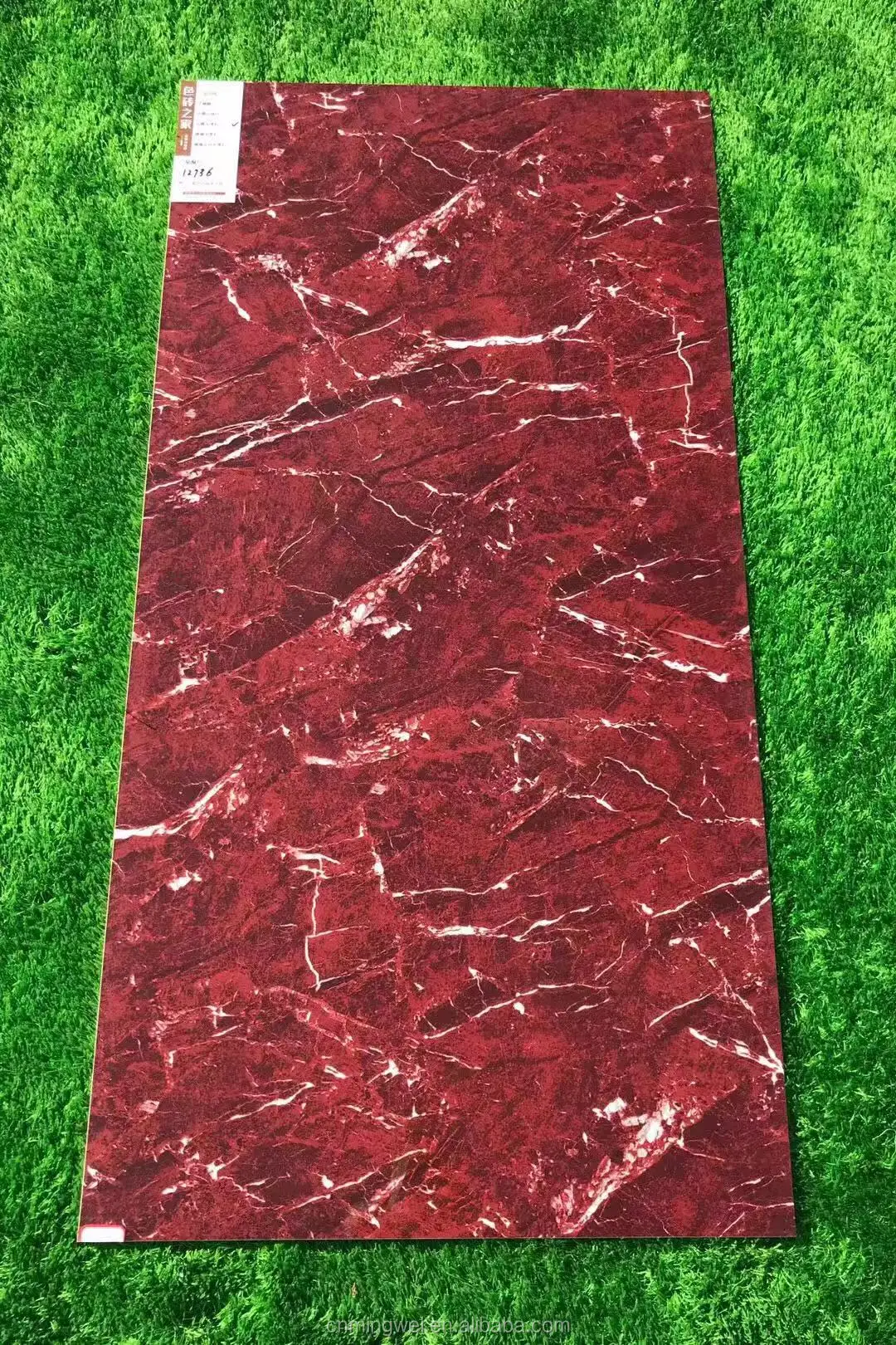 red marble polished ceramic floor tiles 600*1200 