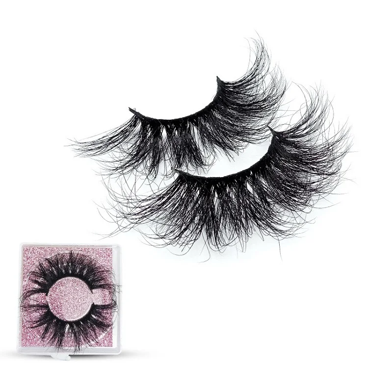 

Handmade full strip lashes tresluces vegan eyelashes mink wholesale 27mm 25 mm fluffy mink eyelash