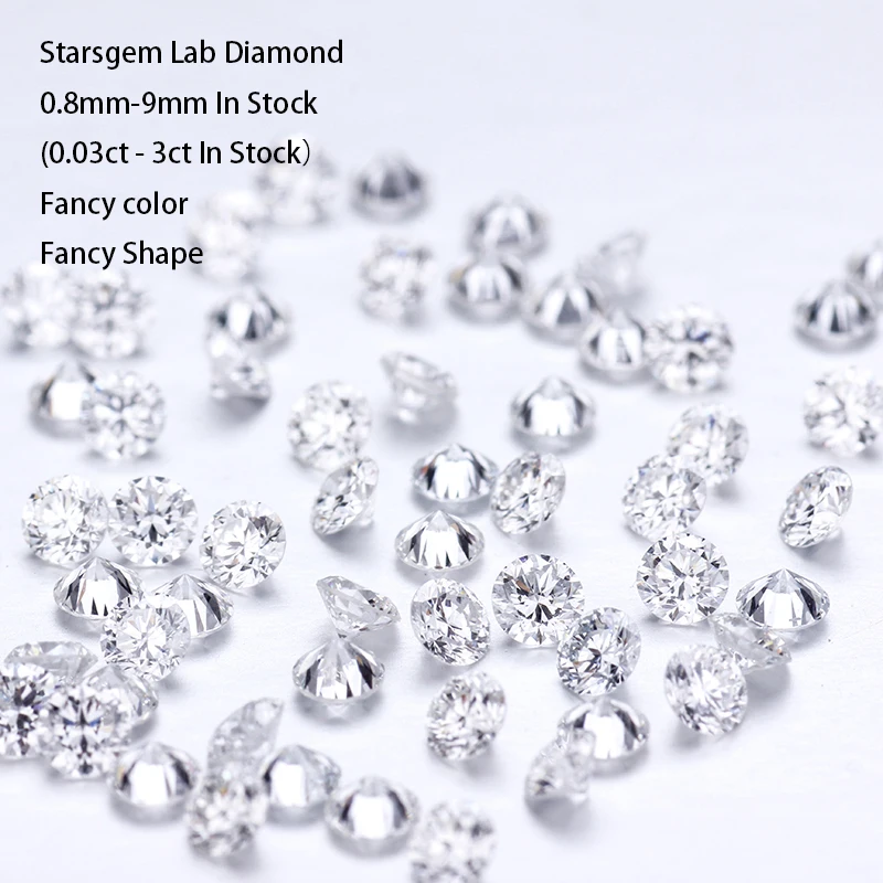 

Synthetic Melee Diamond Wholesale Price 0.7-3.3mm DEF VVS VS SI Lab Diamonds Round Cut Lab Grown Diamond