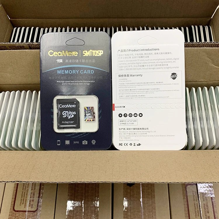 Ceamere Classic Colorful Pattern Mini Memory Micro SD Kort Class 10 Carte Memoire Card 2GB 4GB 8GB 16GB 32GB 64GB 256GB SD Kort