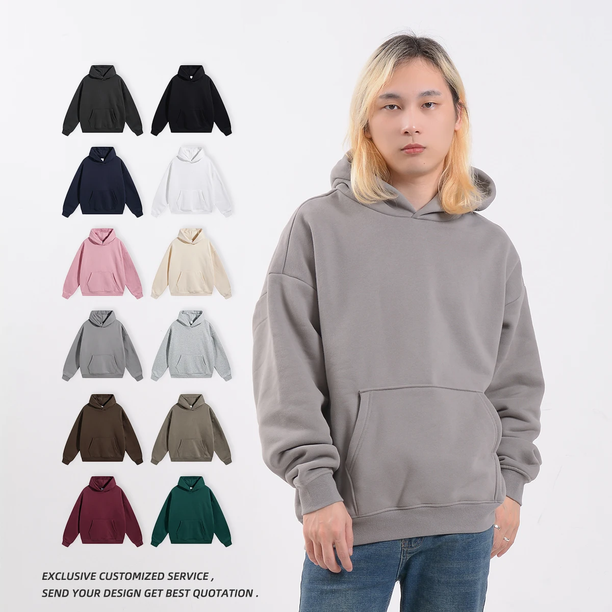 Loose Pullover Fleece Hooded Sweater