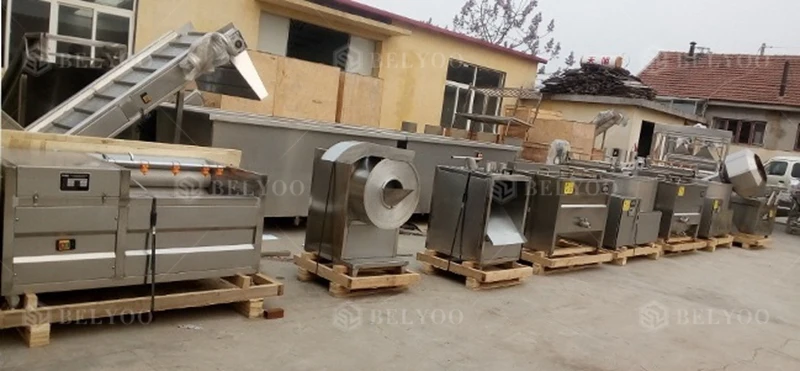 Semi-automatic small scale potato chips production line/frozen french fries making machine