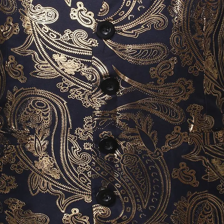 Factory Price Wholesale Custom Wholesale Mens 100 Polyester Vest Floral Designer Steampunk Waistcoats