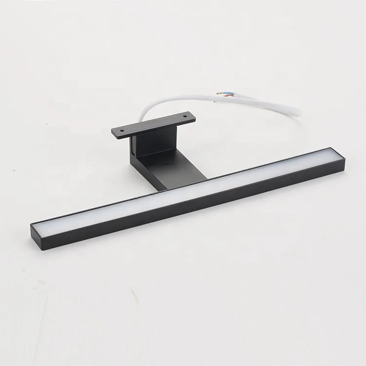 

Hot Sale 300mm IP20 ABS+Acrylic Led Bathroom Light Black Mirror Lamp