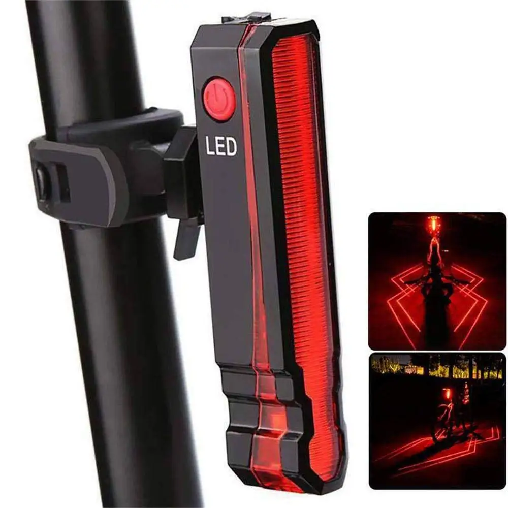 

Multi-Modes Laser Bicycle Rear Light Night Daytime Cycling Safety Waterproof Usb Rechargeable Led Bike Tail Light