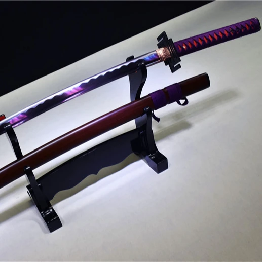 

Samura i Swords Katan a 1095 high carbon steel and refined steel folding forging katan japanese samura sword brass gold inlaid s