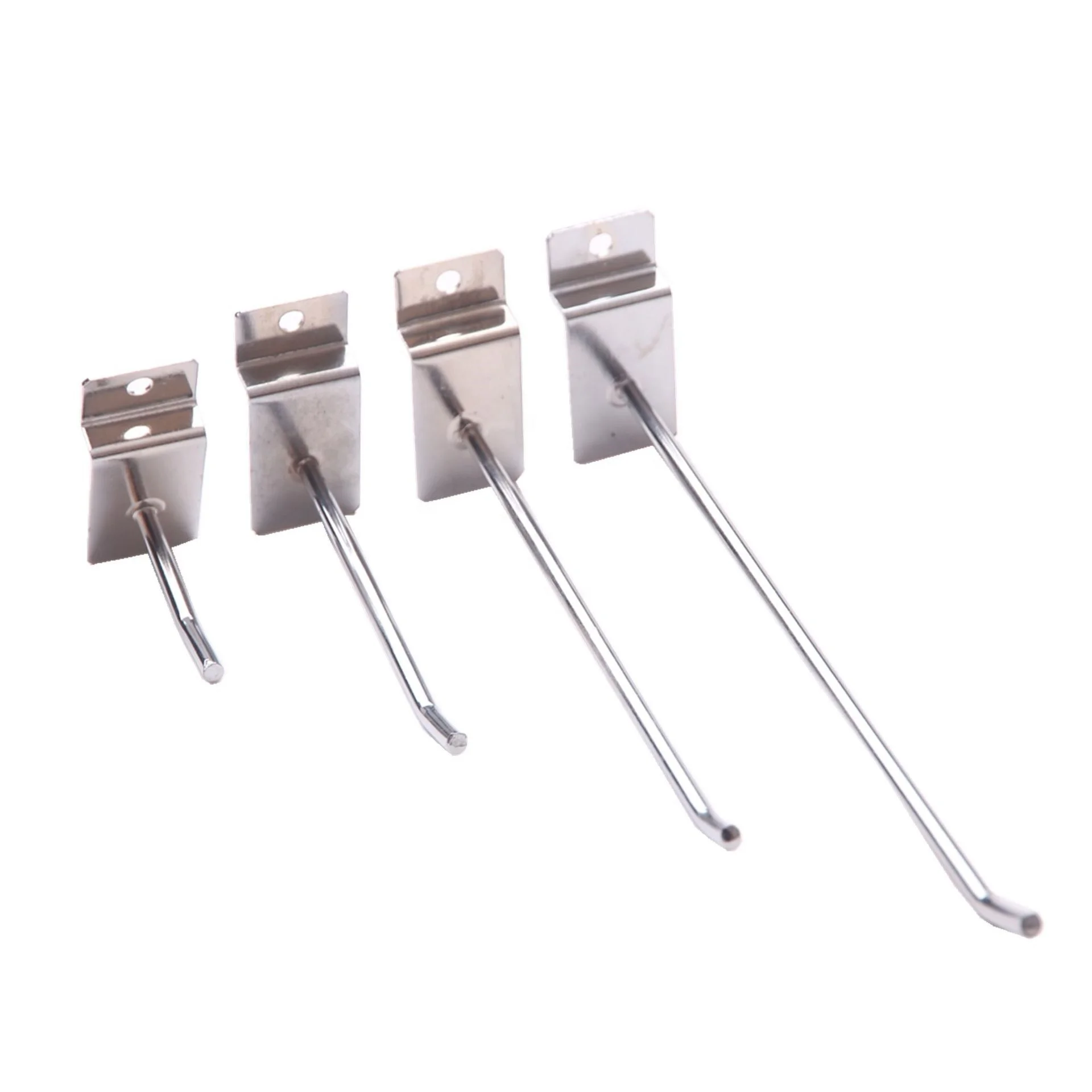 China Supplies Metal Steel Retail Display Hooks Hanger Metal Slatwall Hook Supplier Cardboard Waterfall Hook