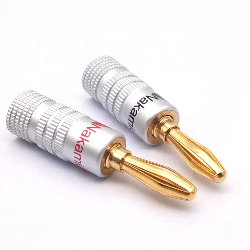 

Nakamichi Banana Plug 24K Gold-plated 4mm Banana Connector For Audio Jack Speaker Plugs