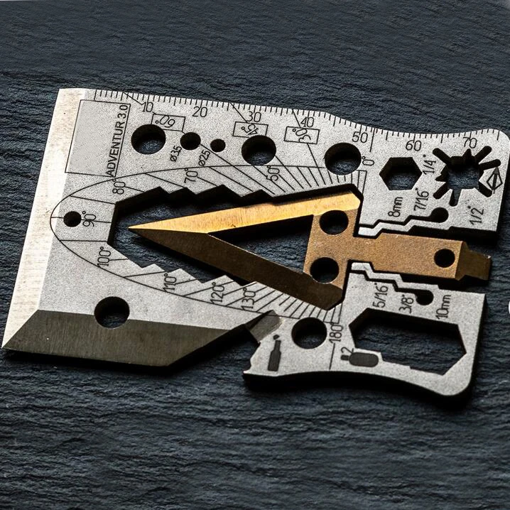 

newest stainless steel credit card multi tool card with axe as gift for man