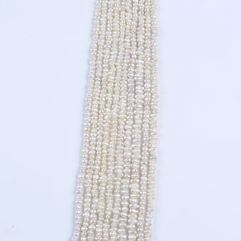 

potato freshwater pearl strands cheap beads wholesale, White