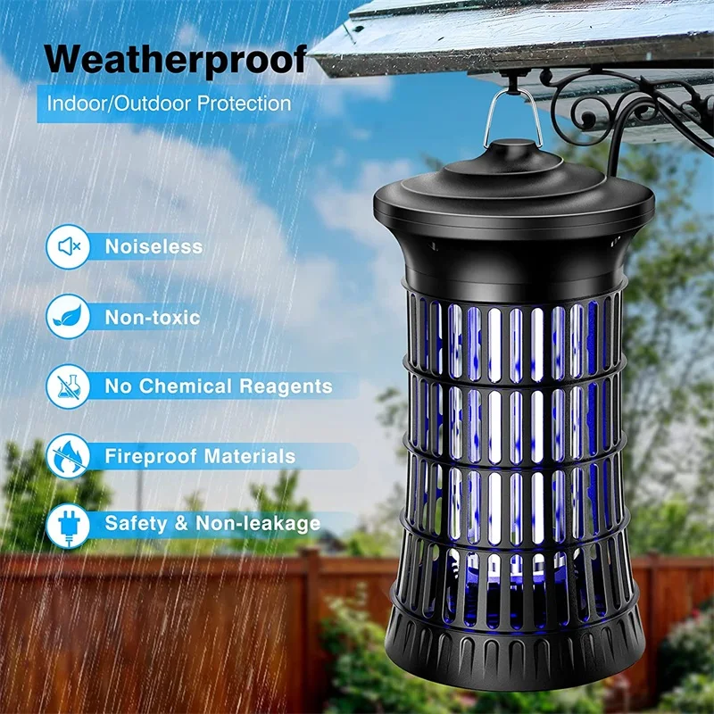 

Waterproof Bug Zapper Mosquito Traps Lamp Light 4200V Powerful Electric Mosquito Killer Insect Fly Trap 18W