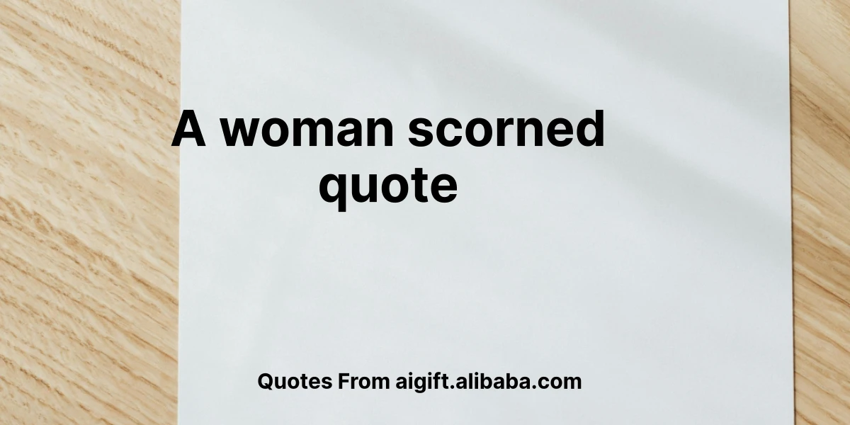 a woman scorned quote