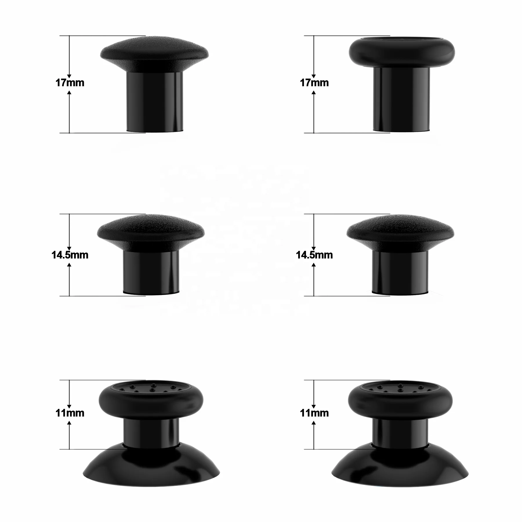 

Black Joystick For PS4 Controller 8 In 1 Removable Thumb Sticks Thumbstick For Gamepad PS5 Mod Button Kit Set