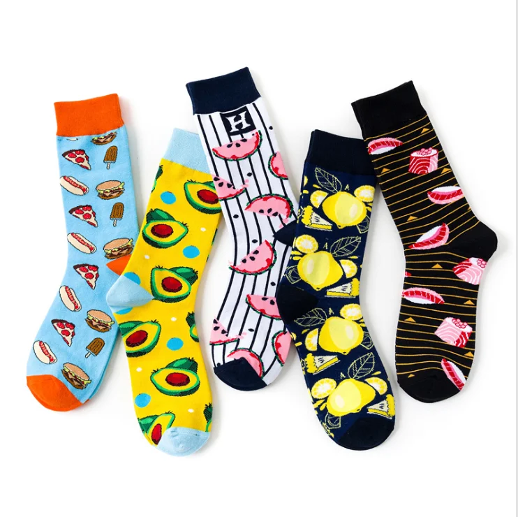 

New arrival funny food Hamburger fruit ice pizza sock