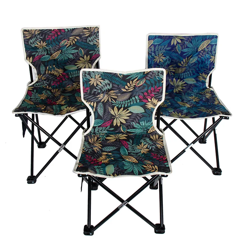 

Manufacturers wholesale new folding chair camping portable outdoor small art sketching fishing backrest painting Oxford stool