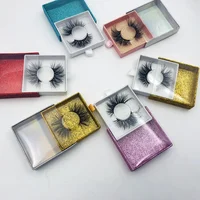 

Lashes 25mm Mink Eyelash With Front Clear Custom Package Lashes3d PVC Box