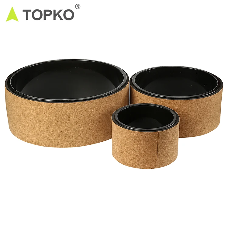 

Wholesale TOPKO Printed  ABS Tube yoga wheel abs cork wheel, Wood