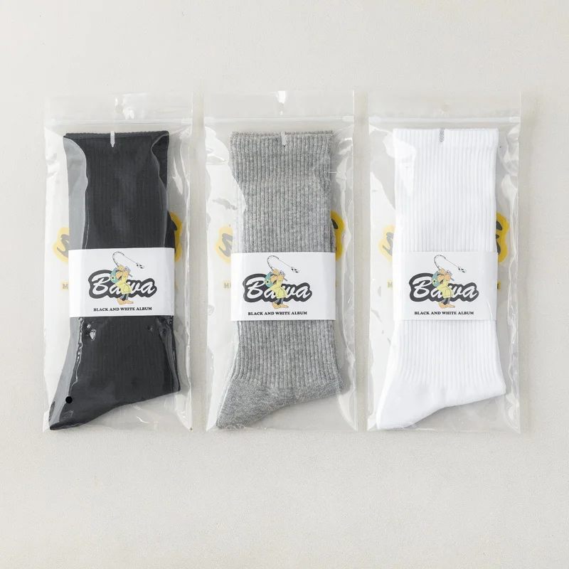Wholesale Breathable Organic Bamboo Cotton Casual Compression Crew Socks OEM ODM Solid Colors Seamless Business Spring