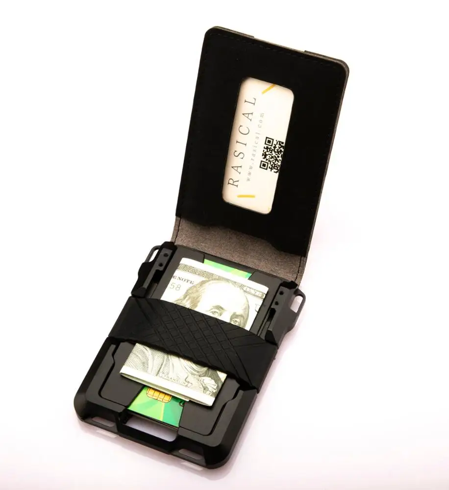 
Hot Selling Popular Custom Metal Aluminum Business Credit Card Holder Wallet Multifunction CNC Machined Wallet for Men & Women 