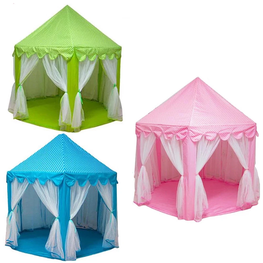 

FunFishing New Children Play Tent Flower Stars Prince Princess Child Indoor Castle Play Tent House for Kids