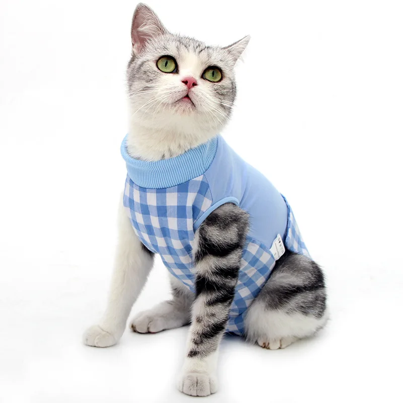 

High Quality Cotton Pet Clothing Cat Clothes For Surgery Recovery Suit Cat Accessories Amazon Top Seller, Picture