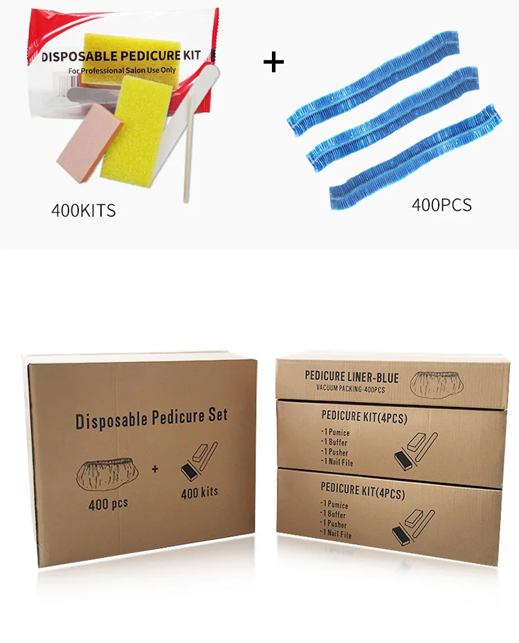 Disposable 400pcs Manicure Nail Kit And 400pcs Pedicure Spa Liner Buy