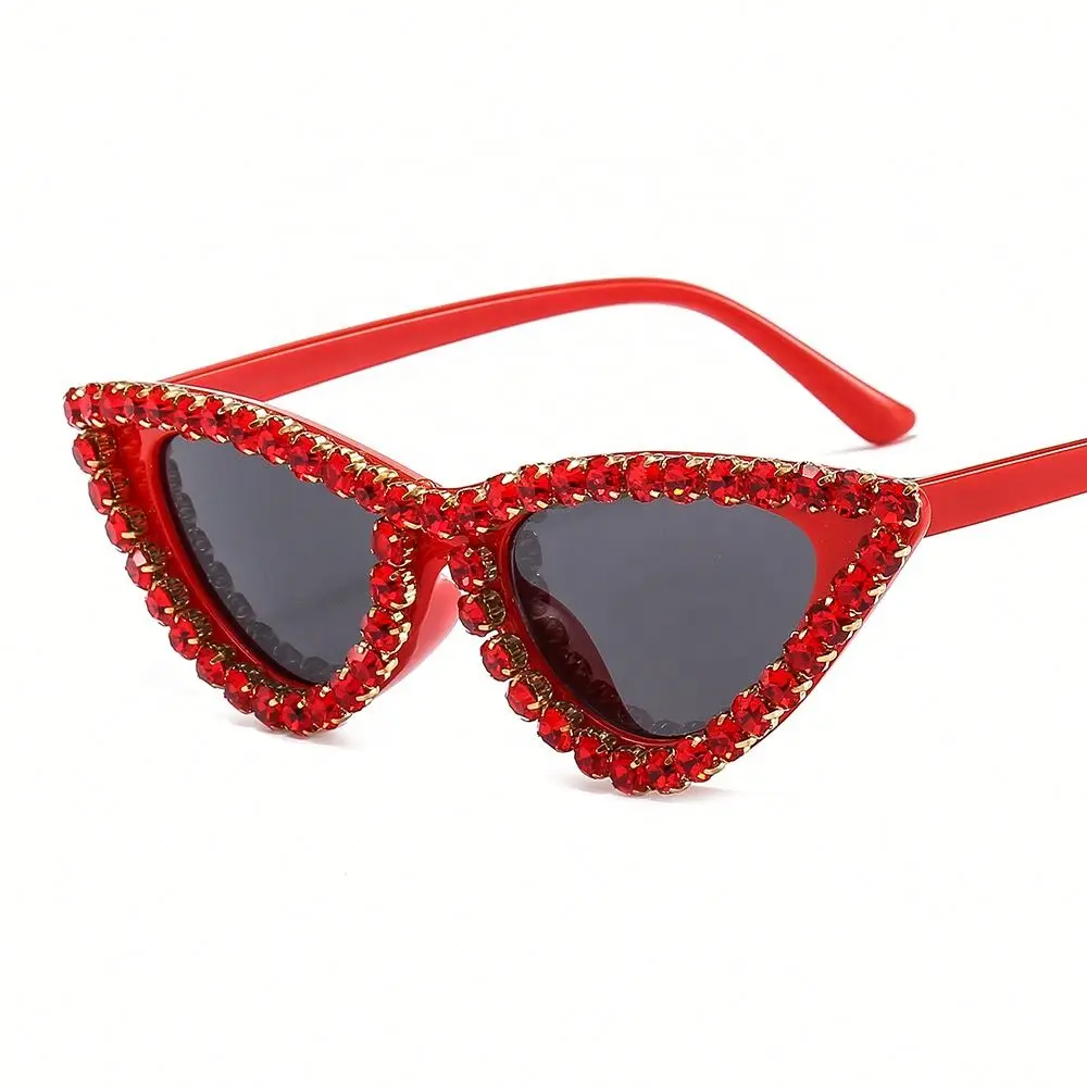 

Retro Triangle Cat Eye Big Diamond Sunglasses For Women in Stock, Colors