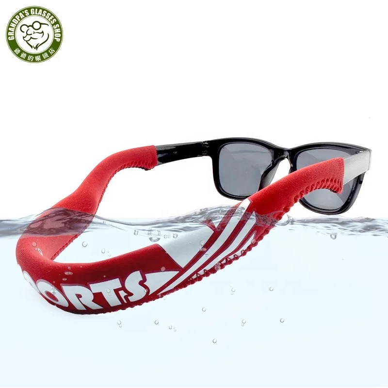 

Custom LOGO Personalized Safety Adjustable Foam Swimming Surf Water Glasses Rope Neoprene Floating Sunglass Straps, Black/red/lake blue/fruit green