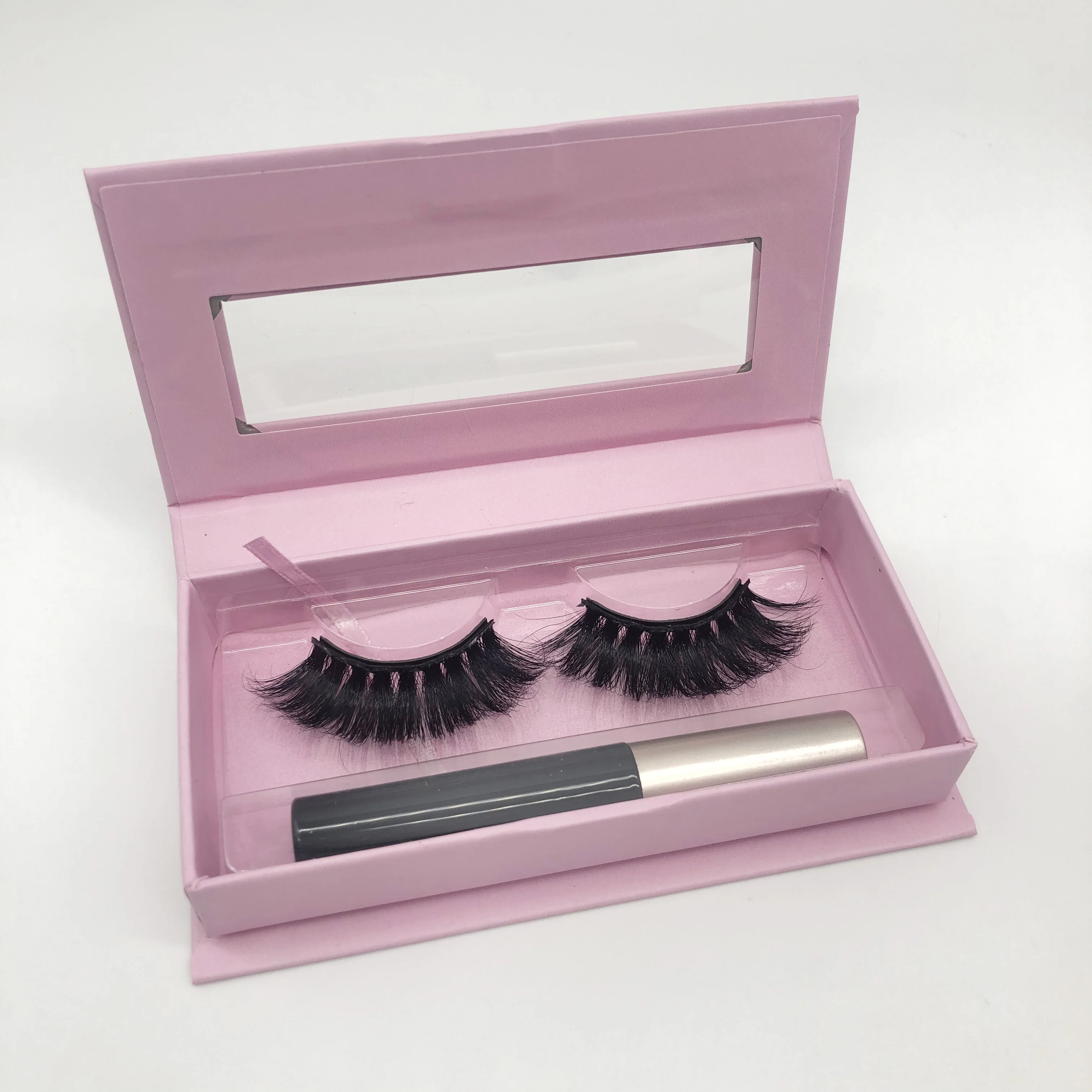 

Wholesale 1/2/3/5/7/10 pairs natural 3d magnetic eyelashes with Private Label box magnetic lashes