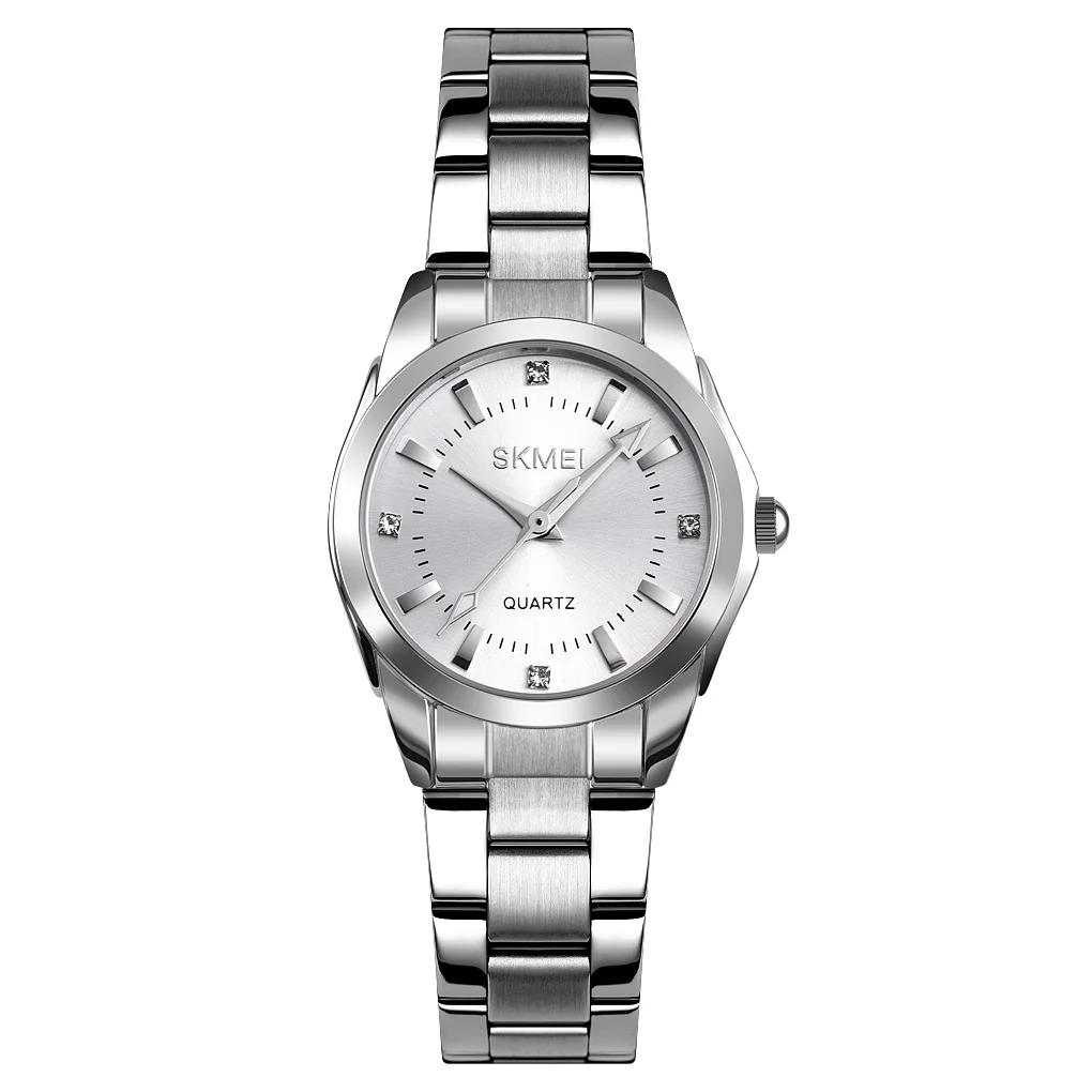 

SKMEI 1620 fashion silver women quartz watch perfect Stainless steel band Waterproof analog display small casual reloj watch